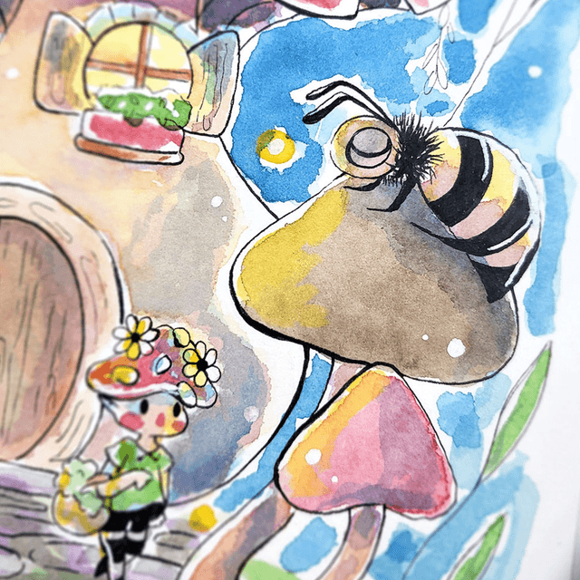 Aquarelle La maison Kokliko