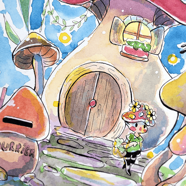 Aquarelle La maison Kokliko